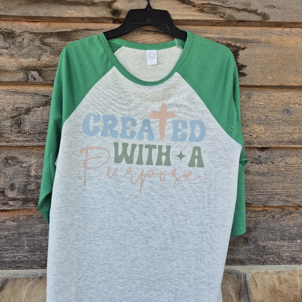 Green and Gray Raglan Baseball Jersey